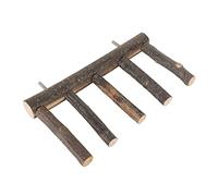 TOPINCN Perch Perch The Ladder in Wood Sharpening of The Climbing Support, Happy Exercise for Small Medium Bird, 1 Bar 5 Stages 4 Spacers 2 Nuts, Versatile and Robust Installation (5 Step)