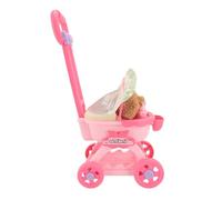 TOPINCN Pet Doll Stroller Toy Pretend Play Dog Push Cart Educational Toy with Safe Material for Children (Teddy)