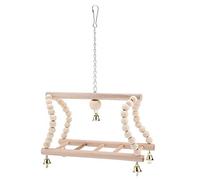 TOPINCN Pet Parrot Ladder Toy Wooden Climbing Swing Ladder Bridge Bird Cage Accessories Decorative Flexible for Birds Hamster Trainning