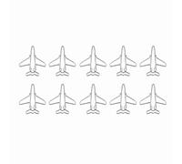 TOPINCN Pilot Style Stainless Steel Airplane Paper Clips Set of 10 for Document Organizing School Supplies