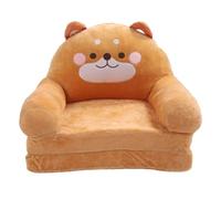 TOPINCN Pink Bunny Kids Couch Fold Out Soft Toddler Chairs, Cute Cartoon Design Foldable Portable Multifunctional Use for Reading Watching TV (Folding in half)