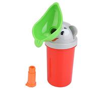 TOPINCN Plastic Baby Portable Urinal Potty User-Friendly Leak-Proof Toddler Urinal Potty for Outdoor Activities ABS Material Yellow (Princess Style)
