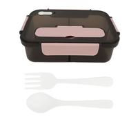 TOPINCN Plastic Lunch Box for Adults,3 Compartment Leakproof Food Container with Fork and Spoon, Portable Cutlery Organizer, Microwave Dishwasher Safe On the Go Food Box, for School,