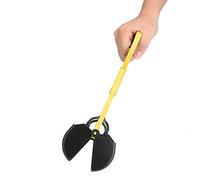 TOPINCN Poop Scooper Durable Easy-to-Use Waste Remover with Long Handle for Pet Dogs Purple 28cm (Yellow)