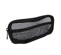 TOPINCN Portable Black Nylon Makeup Brushes Case Durable Hollow-out Grid Design for Travel and Business Trips, for Makeup Tool Storage