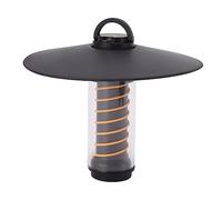 TOPINCN Portable Camping Light, Fall Resistant Rubber Plastic LED Camping Lantern with Rainproof Roof for Indoor (Black)
