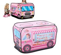 TOPINCN Portable Children's Tent, Foldable Ice Wagon Playing Play House, Children's Play Tent, Breathable Fire Truck for (Ice cream truck)