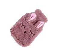 TOPINCN Portable Hot Water Bottle with Cute Cover for Cramps and Arthritis, for Relaxing Hands, Feet - PVC/White (Rose Red)