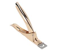 TOPINCN Portable U Shape Nail Tip Clipper Durable Stainless Steel Trimmer for Nail Salons, 1 Piece (Gold)