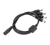 TOPINCN Powerful Adapter Cable Splinters for the CCTV Camera and Efficiently Leads Several Cameras From an Adapter, Material, 5.5x2.1 Mm Female to Male Plug Port Cable for the Safety system. (1 to 4)