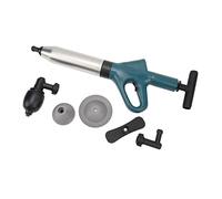 TOPINCN Powerful Air Drain Sink Dredge Cleaner with Stainless Steel Cover and ABS Handle for Quick Unclogging Toilets and Floor Drains, Green and Silver, 1 Pack - Ideal for Washbasins