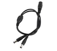 TOPINCN Practical Power Cable Splinters for CCTV Camera 1 Women Up to 5 Male Invitation Plug Adapter Cable Expansion for Safety Monitoring (1 to 2)