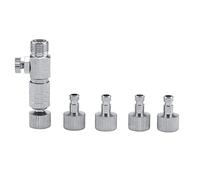 TOPINCN Precise Airbrush Fitting Durable Storage Case Air Horse Connector Set for Airbrush and Compressor, 4 Fittings for Artists and Hobbyists, Metal in Various Colors