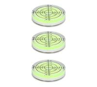 TOPINCN Precision Round Bubble Level with Yellow Liquid, High Resolution Mini Bullseye Bubble Level for Camera, Shelf, 3 Pcs for Easy Adjustment