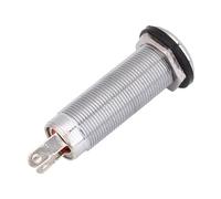 TOPINCN Premium Metal End Pin Output Jack Plug Socket for Electric Guitar Bass, Noise Reduction and Long Durability, Suitable for Most Instruments, Silver (Silver)