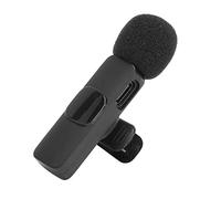 TOPINCN Professional Wireless Lavalier Lapel Microphone with Intelligent Noise Reduction for Interview Recording, 20m Transmission Distance, Black