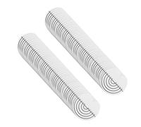 TOPINCN Protective 100Pcs Hair Heat Shield Guards for Hair Extension Tools with Scale Single Hole PVC Clear Glue