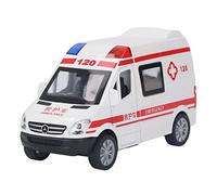 TOPINCN Pull Back Car, Alloy Emergency Vehicle Set with LED Light and Sound Effects, Metal Toy Car Openable Doors Mini Toy Car Party Favors for Kids Boys Girls Toddler (Medium Size Ambulance)