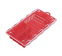 TOPINCN Queen Bee Cage, Plastic Queen Bee Transporting Catcher with Transparent Cover for Easy Observation, Small Holes Design for Worker Bees to Feed for Beekeeping Supplies (Red)
