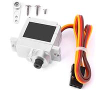 TOPINCN Quiet and Efficient Metal Servo Steering Engine for WPL B1 B14 B16 B24 C14 C24 B36 1:16 RC Truck, Silver Colored Servo with High Torque and Speed, Fit for MN D90 D91, Comes with 1 X Arm and