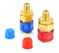 TOPINCN R134A Auto Car FASSKOPPLER - Measure Adapter, Safe and Comfortable Connection for Alternating Current Systems, Reliable Valve Adjustments for Access for High and Low Pressure, Suitable for