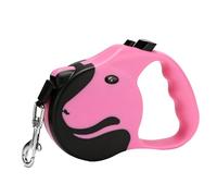 TOPINCN Retractable Dog Leash, One Button Control with Comfortable Grip and Reinforced Nylon Tape, for Medium Large Pets Walking Running Training (Pink)