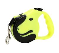 TOPINCN Retractable Dog Leash, One Hand Brake Single Hand Lock Pet Walking Leash 5m Automatic Retractable Non Slip Handle with Thickened Nylon Tape for Small to Medium Dogs and Cats (Dog Head Yellow)