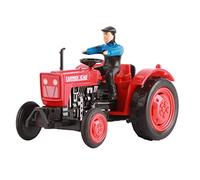 TOPINCN Robus Alloy Engineering Farmer Car Toy for, Highly Simulated Vehicle for Decoration and Collection At Home, Promotes Interpersonal Communication Skills That Consist of Plastic and Alloy (Red)