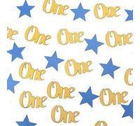 TOPINCN Romantic Atmosphere Creation,100PCS Romantic Birthday Party Props for Scene Layout Surprise Party Scene Decor Pentagram (Star On Blue Background)
