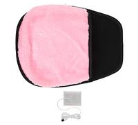 TOPINCN Roomy USB Heated Hand Warming Mouse Pad, Comfortable Snowflake Plush Heating Mousepad for Men and Women (Pink)