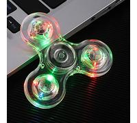 TOPINCN Rotation Toy of the Plastic Cover with 18 LED Light, Children's Rotation Toy for Children to Relieve Constraint, White