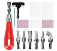 TOPINCN Rubber Carving Kit Stamp Craft Block Making Materials Tools Cutter Carving Blocks Roller Mix Set Knife Printing Linoleum