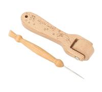 TOPINCN Seam Roller and Stiletto, Beech Wood Pressing Roller with Ergonomic Quilting for Various Quilting and Embroidery Projects