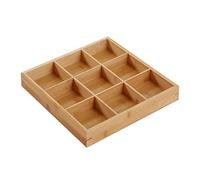 TOPINCN Sectional Wooden Trays, Divided Serving Trays Multi Compartments Serving Tray for Hot Pot Restaurants Sushi Plate for Dry Fruits and Candies (9 Compartments)