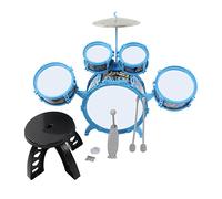 TOPINCN Set of Children's Incredible Sound Battery Kit for Children, Jazz with Cymbals and Stools, Ideal for Musical Learning, Suitable for over 3 Years Old, material: Plastic