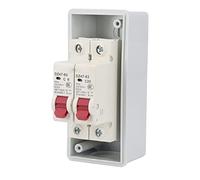 TOPINCN SG Outdoor Rainproof Distribution Box Power Circuit Breaker Easy to Install for Shopping Malls, Sheds, Rainproof (C6+C20)