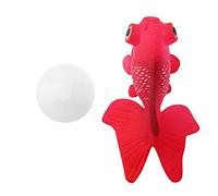 TOPINCN Silicone Artificial Fish High Simulation Lifelike Floating Aquarium Fish Tank Ornament Decoration With Line Suction Cup(Red Goldfish)
