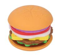 TOPINCN Silicone Teething Gnaw Plaything, Soft Detachable Burger Stacking Chew Gadget, Sensory Teether for Pain Relief & Early Learning, Educational Bite Trinket for Infants