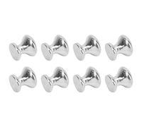 TOPINCN Simple Style Dollhouse Door Handle Knobs 8pcs, Mini Round Head Handles Pulls for 1:12 Dollhouse Cabinets, Suitable for Any Home Style (Silver)
