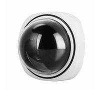 TOPINCN Simulated Dome Surveillance Camera with LED Light Indicator for Home Security Indoor/Outdoor, Transparent Polystyrene Material, 2 AAA Batteries Powered, Threaten Thieves Away for
