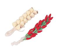 TOPINCN Simulation 1:12 Scale Dollhouse Mini Garlic String Miniature Vetagible Decoration Home Decoration Ideal for Christmas Easter Birthday