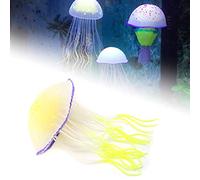 TOPINCN Simulation Silicone Artificial Fish Tank Ornament for Relaxing Aquatic Atmosphere Red Aquarium Decoration (Lemon Yellow)