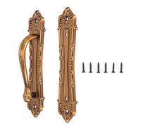 TOPINCN Sliding Barn Door Handles Double Sided Aluminum Alloy Flush Mount Hardware Set with Flat Backsplash for Doors Balconies Barns Bookshelves Closets Cabinets