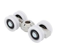 TOPINCN Sliding Door Roller Hanging Wheels Overhead Door Sliders 4 Wheels with High Strength Steel POM Material for Furniture Cabinets Closet