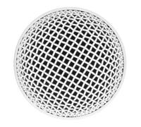 TOPINCN SM58S Microfongitter Substitute Made of Stainless Steel, Foam Wind Protection Protection for Microphone Head, Durable Permanent Design (White)
