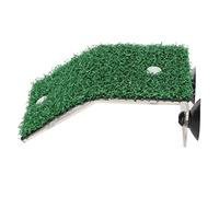 TOPINCN Small -Back -platform Simulation Grass Calm Terrace for Small Reptile Nail Loop with Suction Cups for Water Environment and Stress Relief, Acrylic Material, Acrylic Material (S)