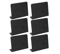 TOPINCN Small Black Chalkboard Set Multifunctional for Name Tags 20pcs Mini Display Chalkboard Signs with Pen