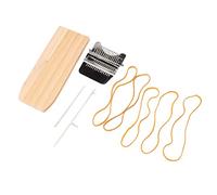 TOPINCN Small Weaving Loom Kit, Portable Mini Loom Machine for Beginners, DIY Weaving Repair Tool with 14 Metal Hook and Wooden Plate for Knitting Sweaters Hats Scarves