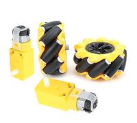 TOPINCN Smart Mecanum Wheel for TT Geared Motor Toy Components 80mm for Robot Car Drifting Movement Enthusiasts
