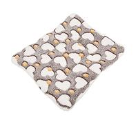 TOPINCN Soft Hamster Bed Fleece Pad, Coral Wool Material, Safe and Warm Sleep, Hand/machine Washed, Ideal for Hamster Rabbits Chinchilla, Suitable for a Pet (Love Cafe)